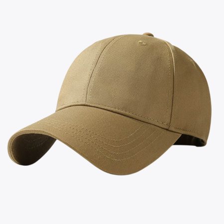 SimmerUI khaki baseball cap with a curved brim and adjustable strap, perfect for casual wear and outdoor activities