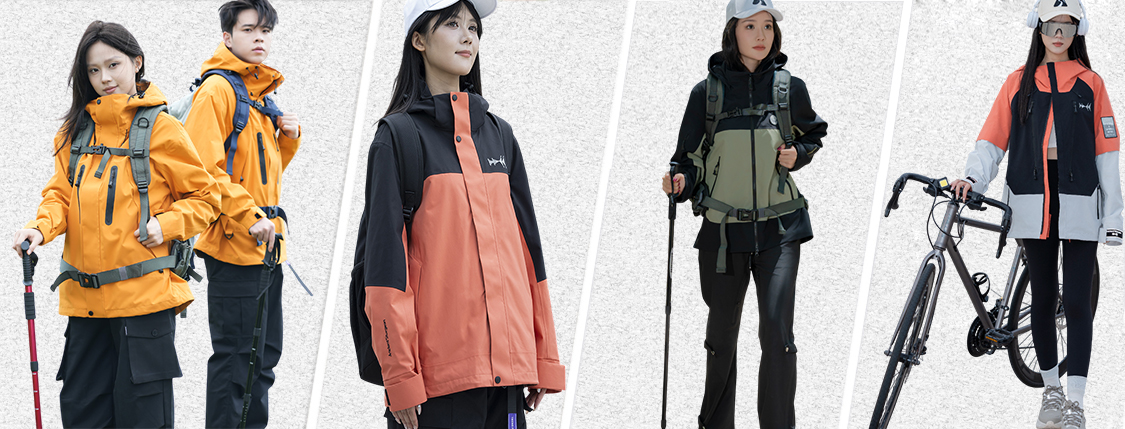 Simmerui outdoor functional jackets in vibrant colors for hiking and cycling, showcasing versatile design for everyday active wear.