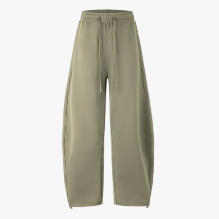 Front view of Simmerui Men’s Mysterious Green Wide-Leg Sweatpants