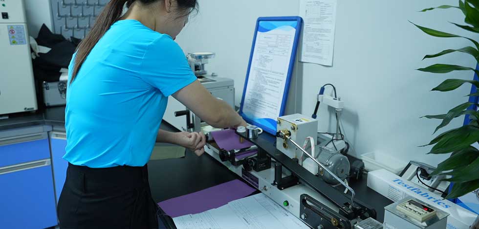 Another view of cold chamber testing, showcasing how garments are tested for performance under sub-zero temperatures.
