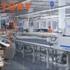 Smart factory production line with automated systems for efficient manufacturing.