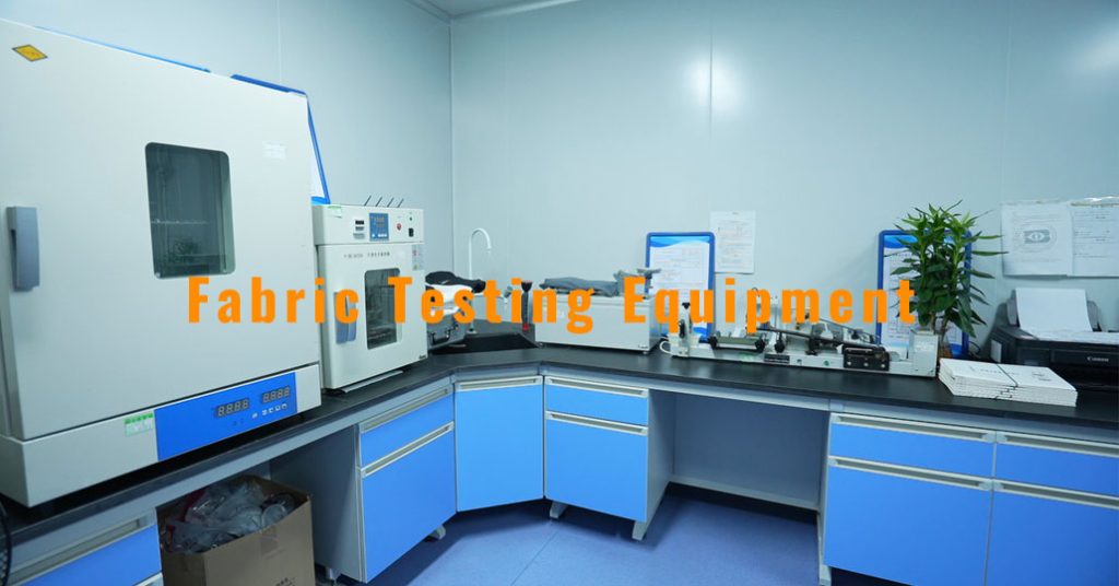 Various fabric testing machines in textile quality control lab