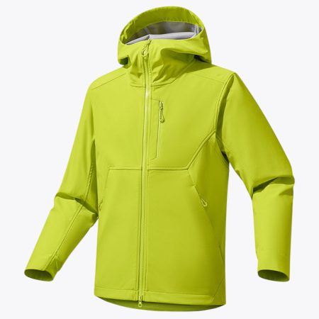 Simmerui lightweight waterproof jacket for men in fluorescent-green front view