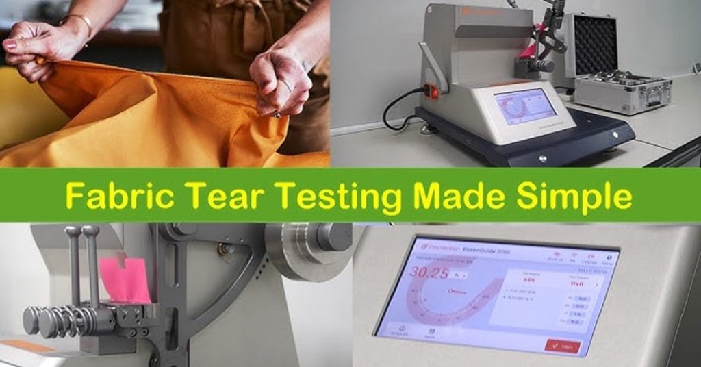 Tear strength testing of textile fabric in lab