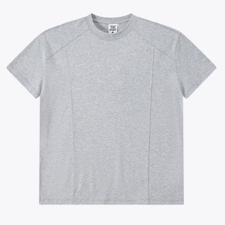 Simmerui lyocell athletic paneled T-shirt in gray front view
