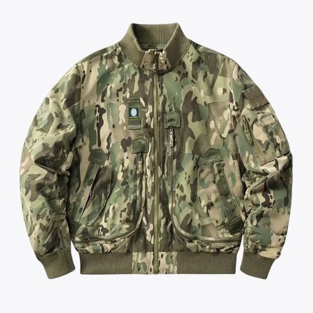 SimmerUI tactical air force bomber jacket in multicam camouflage pattern