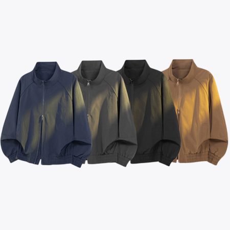 multicolored stand collar bomber jacket for men/women - SimmerUI outerwear