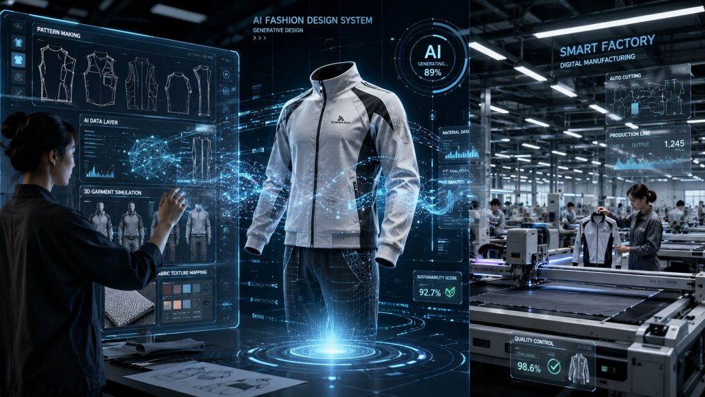 AI fashion design system and smart factory for apparel production