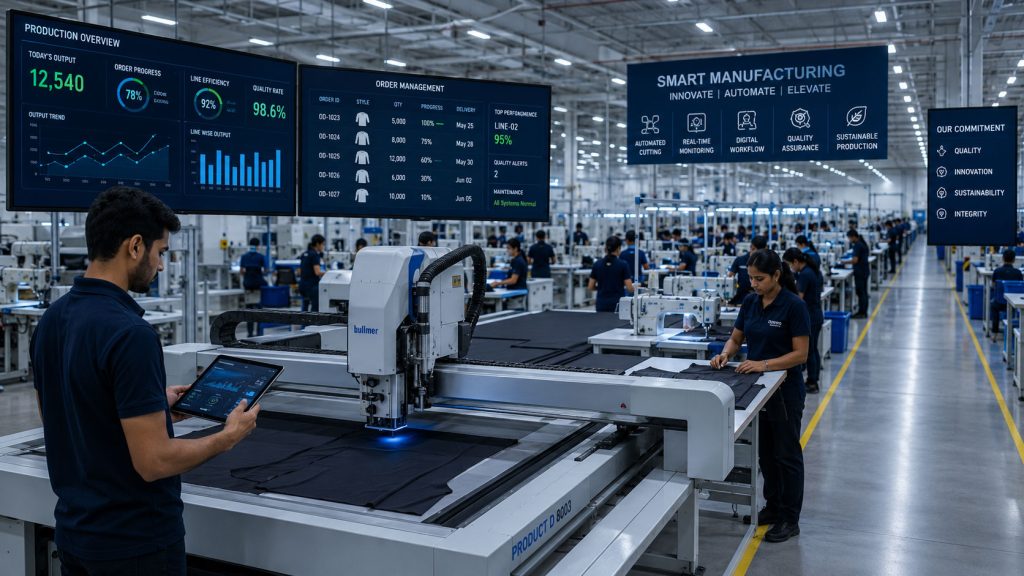 Smart manufacturing workflow for OEM apparel production