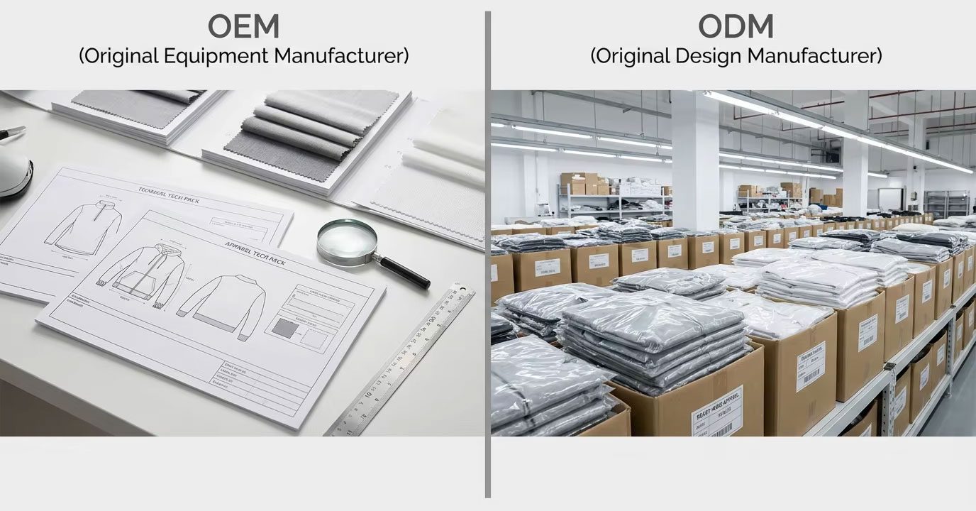 OEM vs ODM apparel manufacturing model comparison