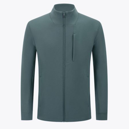 Men's lightweight full zip golf jacket in Spruce-Green
