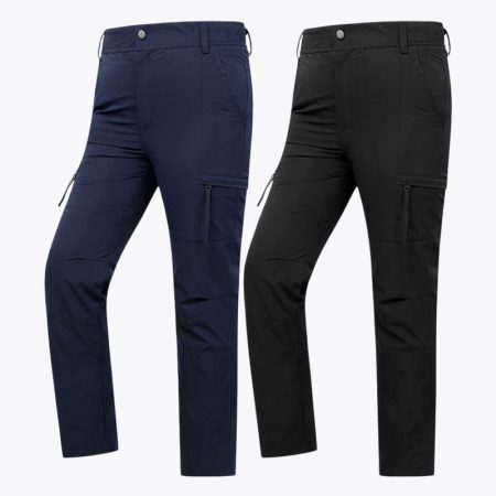 Detachable fleece lined outdoor pants in navy and black colors