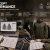 An infographic titled "From Concept to Performance" illustrating the integrated apparel development and manufacturing process, featuring steps from design and tech packs to prototyping and mass production.