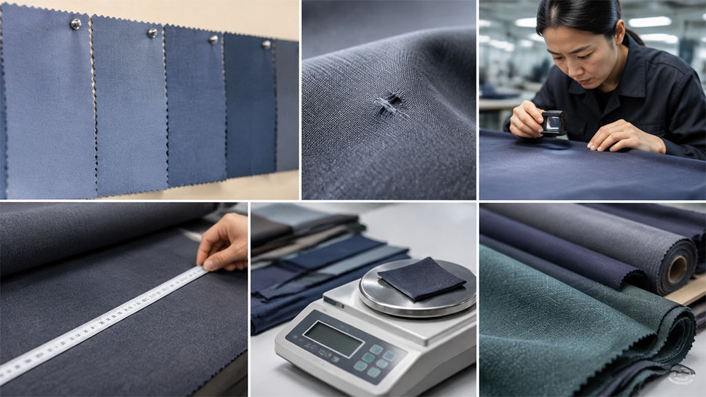 Common fabric defects found before apparel production including color, weave and surface quality issues