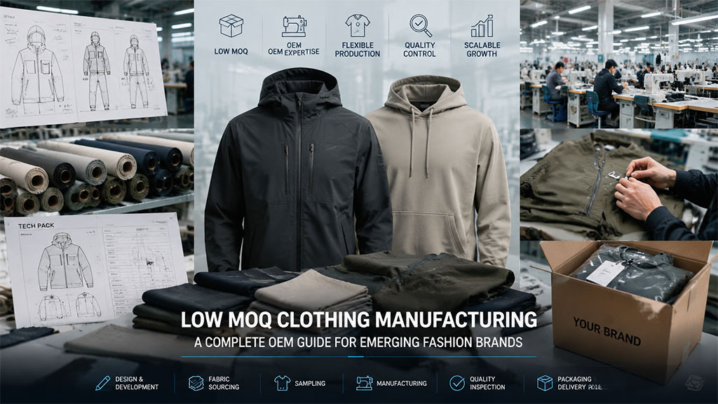 Low MOQ clothing manufacturing guide for emerging fashion brands seeking flexible OEM production