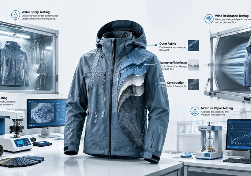 State-of-the-art testing lab: We evaluate technical jackets for waterproofing, wind resistance, breathability, and fabric durability. Proven performance guaranteed.