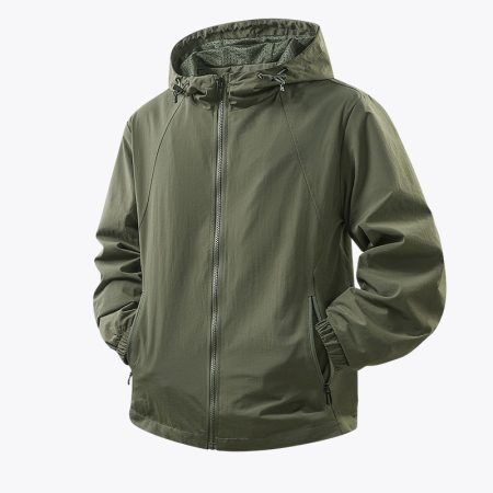 Simmerui Multi-color Hooded Windbreaker Jacket Men